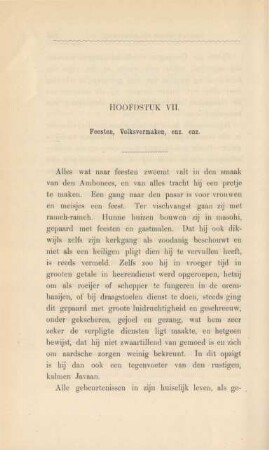 Hoofdstuk VII. Feesten, volksvermaken, enz. enz.