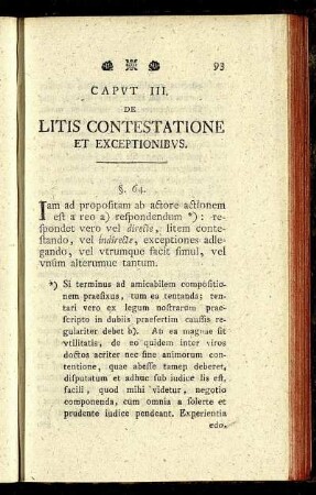 Caput III. De Litis Contestatione Et Exceptionibus.