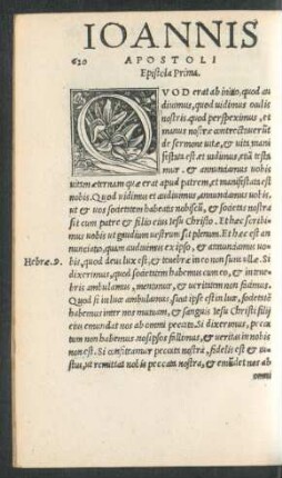 Ioannis Apostoli Epistola Prima.