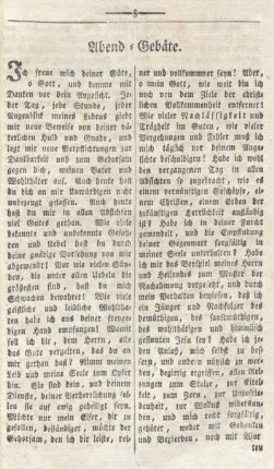 Abend-Gebäte.
