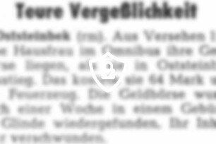 Teure Vergeßlichkeit