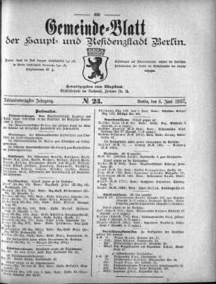 1907,23: No. 23, 9. Juni 1907