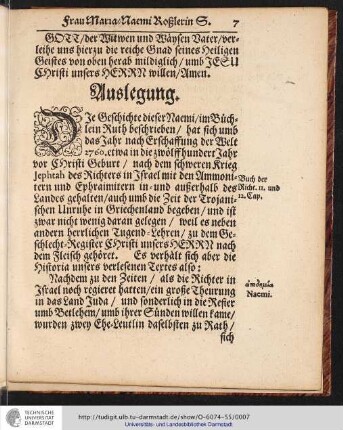 Auslegung.