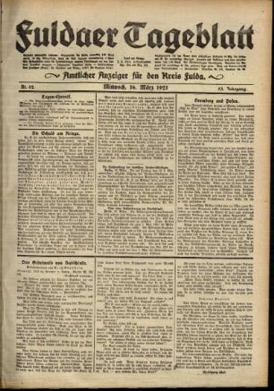 Ausgabe vom Mittwoch, den 16. März 1921.