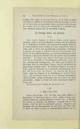 Der Göttinger Dichter- oder Hainbund