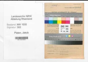 Entnazifizierung Jakob Platen , geb. 03.03.1906 (Angestellte)