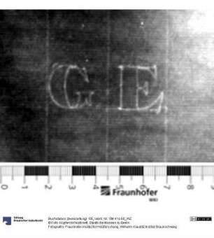 Buchstaben (zweikonturig): GE