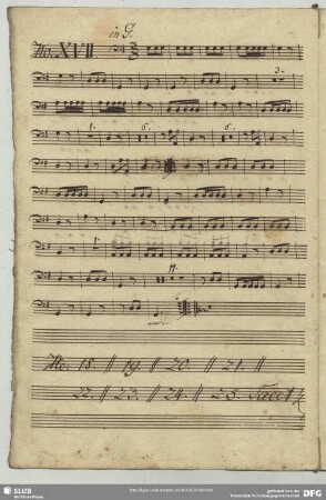 17. Anonymus, Instrumentalstücke, G-Dur