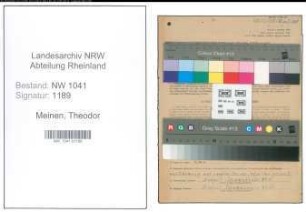 Entnazifizierung Theodor Meinen , geb. 24.03.1890 (Angestellter)