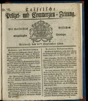 Nr. 76, Mittwoch, den 20sten September 1820