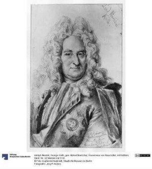 George Keith, gen. Mylord Maréchal, Gouverneur von Neuchâtel, mit Notizen