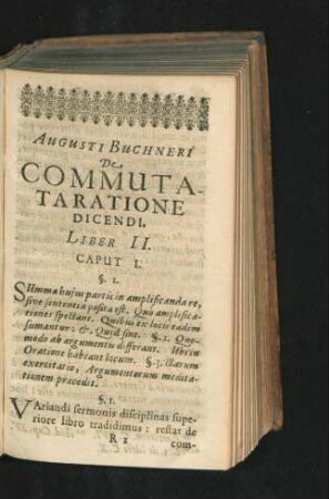 Caput I. De Commutatione Rerum Vel Sententiarum.