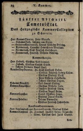Fuenfter Abschnitt. CameralEtat