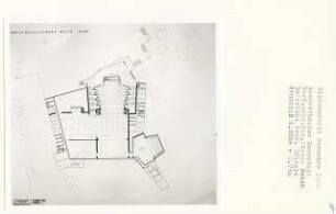 Landestheater, Darmstadt-Martinsviertel (Diplomarbeit bei Kurt Dübbers): Grundriss Zwischengeschoss + 2.75, 1:200