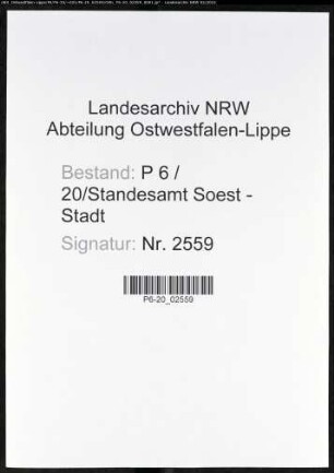 Heiratsregister Standesamt Soest