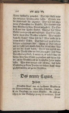 Das neunte Capitel.