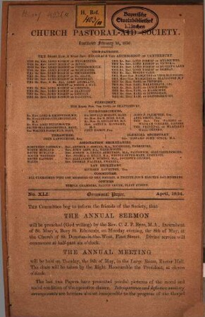 Occasional paper. 1854, Nr. 41