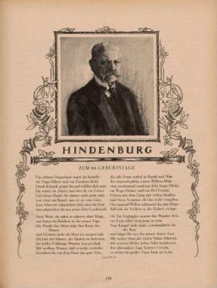 "Hindenburg zum 80, Geburtstage"