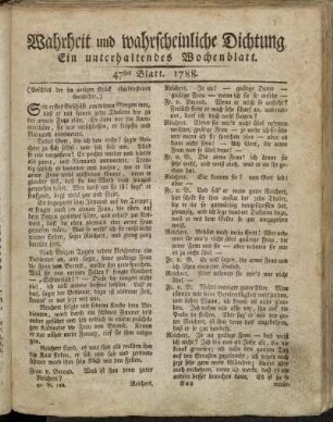 47stes Blatt. 1788. - 52stes Blatt. 1788.