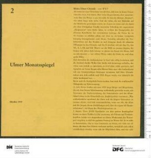 Programm 2. Monatsabschnitt 1959/1960