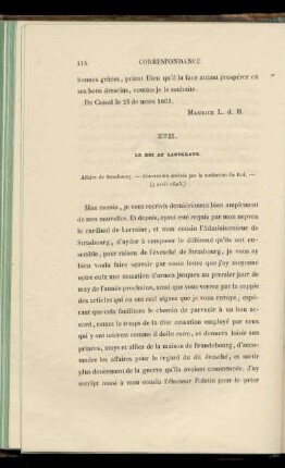XVII. Le Roi au Landgrave (4 avril 1603)