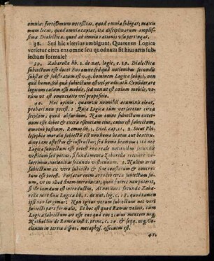 [Ende von] Disputatio I. De Natura Logicae.