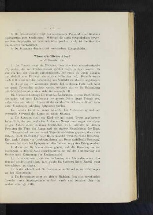 Wissenschaftlicher Abend am 17. Dezember 1904.