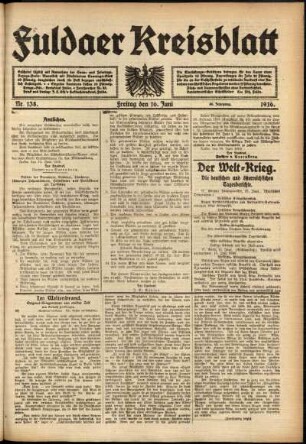 Ausgabe vom Freitag, den 16. Juni 1916.