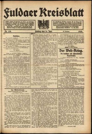 Ausgabe vom Freitag, den 16. Juni 1916.
