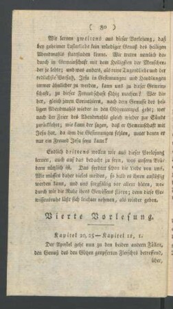 Vierte Vorlesung
