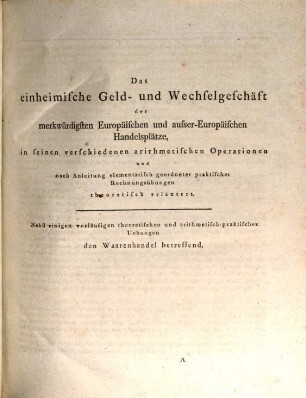 Handlungs-Akademist. 1. (1803)