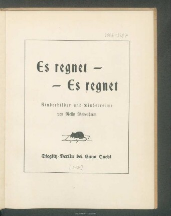 Es regnet - es regnet