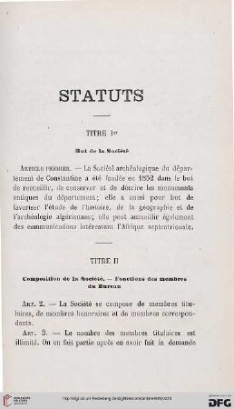 Statuts