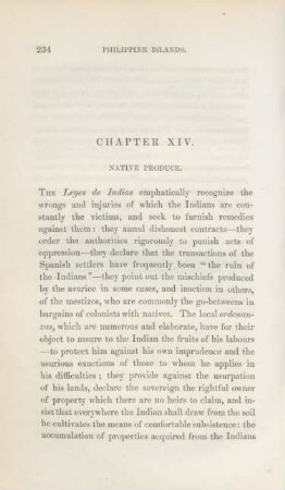 Chapter XIV. Native produce