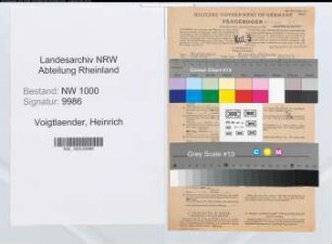 Entnazifizierung Heinrich Voigtlaender, geb. 21.03.1912 (Kaufmann)