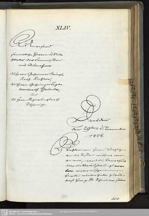 XLIV., 29. November 1856