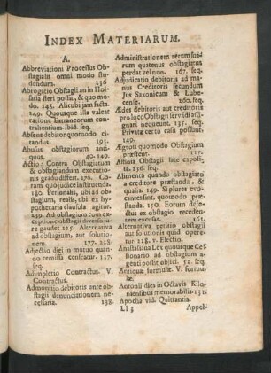 Index Materiarum