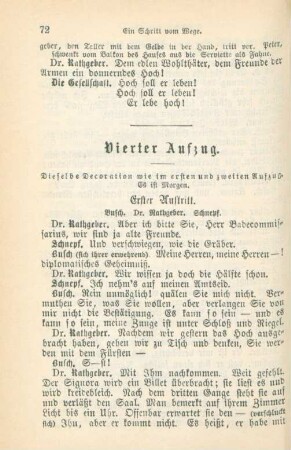 Vierter Aufzug. Dieselbe Decoration wie im ersten und zweiten Aufzug