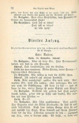 Vierter Aufzug. Dieselbe Decoration wie im ersten und zweiten Aufzug