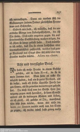 Acht und dreysigster Brief