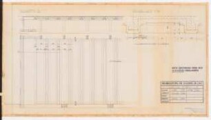 Reichsluftfahrtministerium, Berlin: Stuckdecke Anbau L4: Schnitt, Grundriss 1:50, Detail 1:10