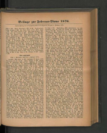 Beilage zur Februar-Biene 1876