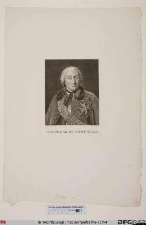 Bildnis (Ulrich Frederik) Woldemar Graf von Löwendal