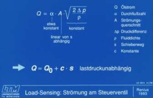 Load-Sensing: Strömung am Steuerventil