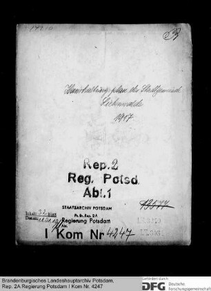 Haushaltsplan der Stadtgemeinde Liebenwalde für das Rechnungsjahr 1917