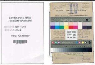 Entnazifizierung Alexander Foltz , geb. 12.10.1908 (Lokheizer)