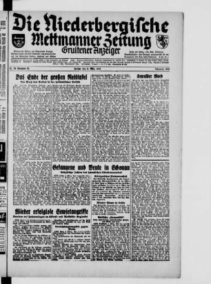 Die Niederbergische Mettmanner Zeitung. 1941-1950