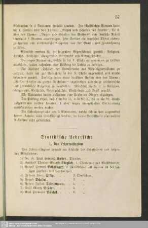 Statistische Uebersicht