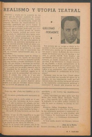 Realismo y utopía teatral