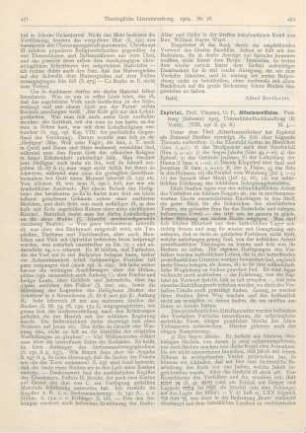 452-455 [Rezension] Zapletal, Vincenz, Altestamentliches